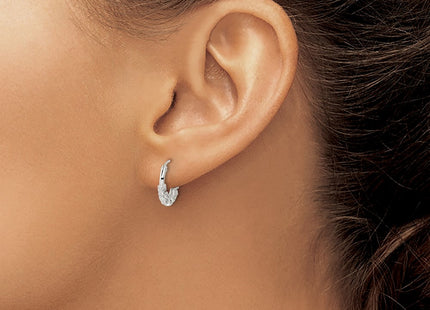 Sterling silver circle hoop earrings, another view