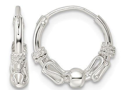 Sterling silver circle hoop earrings