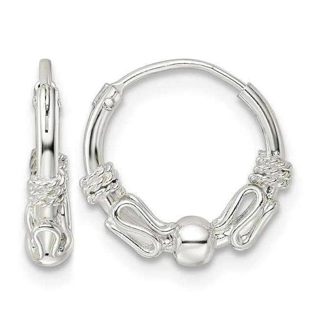 Sterling silver circle hoop earrings