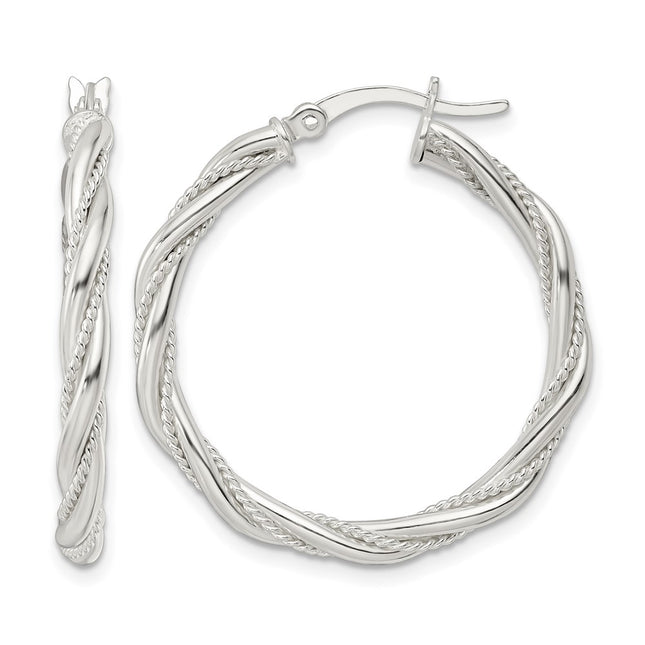 Sterling silver hoop earrings