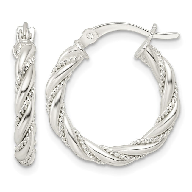 Sterling silver hoop earrings