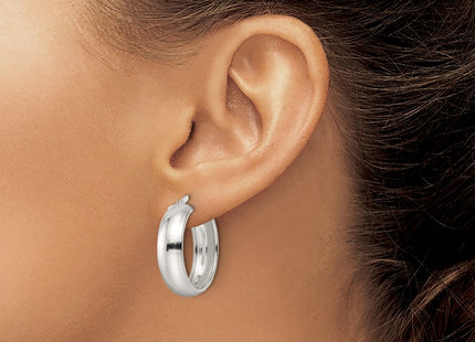 Sterling silver hoop earrings, another view