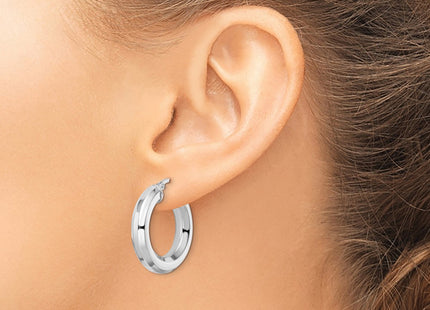 Sterling silver hoop earrings, another view