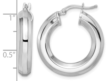 Sterling silver hoop earrings, further view