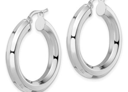 Sterling silver hoop earrings, alternate view