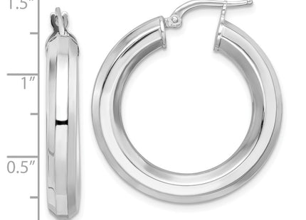 Sterling silver hoop earrings, further view