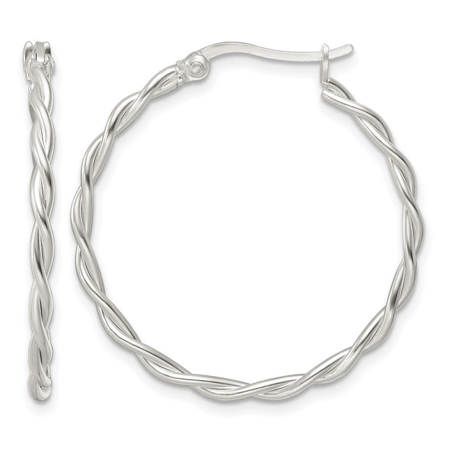 Sterling silver hoop earrings