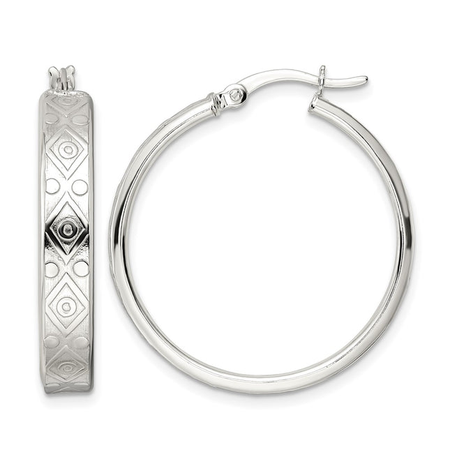 Sterling silver hoop earrings