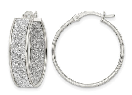 Sterling silver hoop earrings