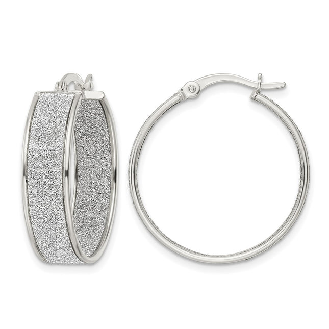 Sterling silver hoop earrings