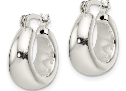 Sterling silver hoop earrings, alternate view