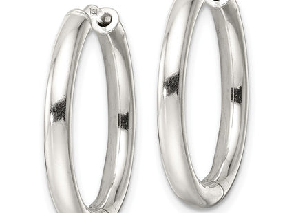 Sterling silver hoop earrings, alternate view