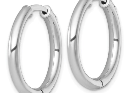 Sterling silver hoop earrings, alternate view