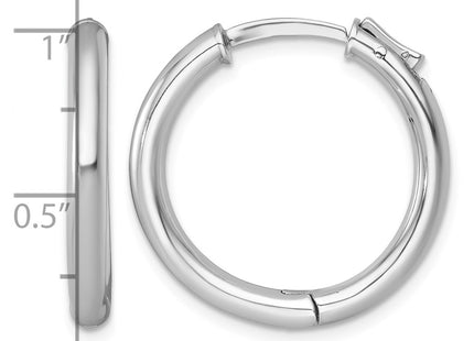 Sterling silver hoop earrings, another view