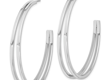 Sterling silver hoop earrings, alternate view