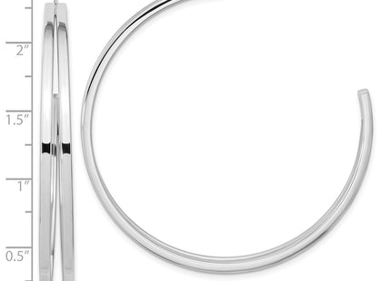 Sterling silver hoop earrings, further view