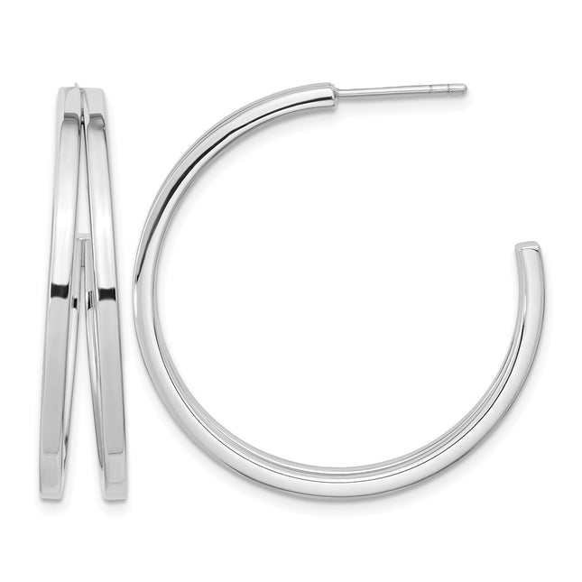 Sterling silver hoop earrings