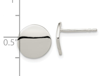 Sterling silver circle earrings, further view