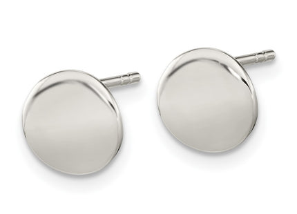 Sterling silver circle earrings, alternate view