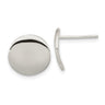 Sterling Silver Polished Flat Circle Post Earrings