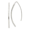 Sterling Silver Polished & Textured Threader Earrings