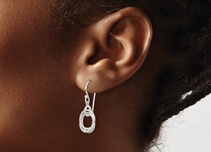 Sterling Silver Polished Intertwined Circles Dangle Earrings
