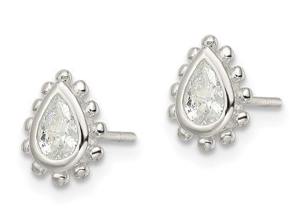 Sterling Silver Earrings Style QE16123 - Classique Jewelry Inc.