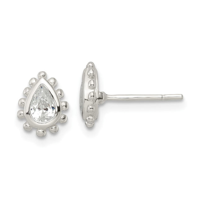 Sterling Silver Earrings Style QE16123 - Classique Jewelry Inc.
