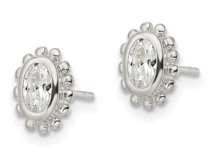 Sterling Silver Earrings Style QE16124 - Classique Jewelry Inc.