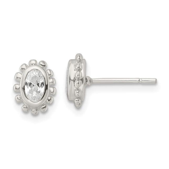 Sterling Silver Earrings Style QE16124 - Classique Jewelry Inc.