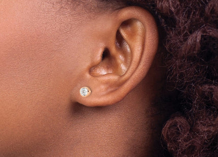 Sterling silver cubic zirconia stud earrings, another view