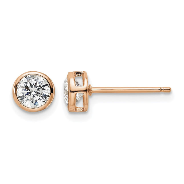 Sterling silver cubic zirconia stud earrings