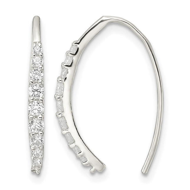 Sterling silver cubic zirconia earrings