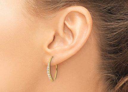 Sterling Silver Earrings Style QE16222GP - Classique Jewelry Inc.