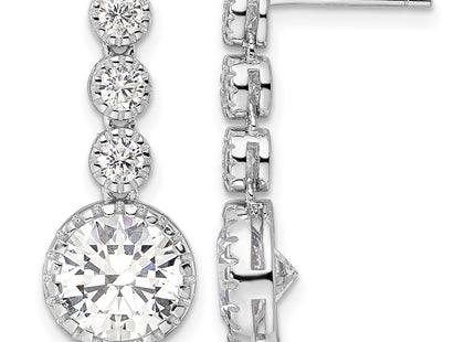 Sterling silver cubic zirconia drop earrings