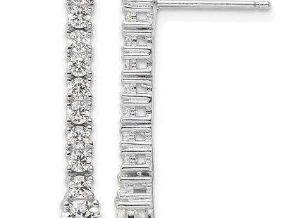 Sterling silver cubic zirconia drop earrings