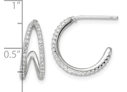 Sterling Silver Earrings Style QE16271 - Classique Jewelry Inc.