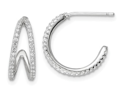 Sterling Silver Earrings Style QE16271 - Classique Jewelry Inc.