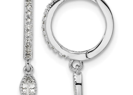 Sterling silver cubic zirconia hoop earrings