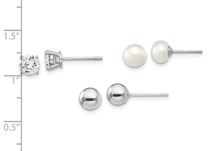 Sterling Silver Earrings Style QE16324SET - Classique Jewelry Inc.