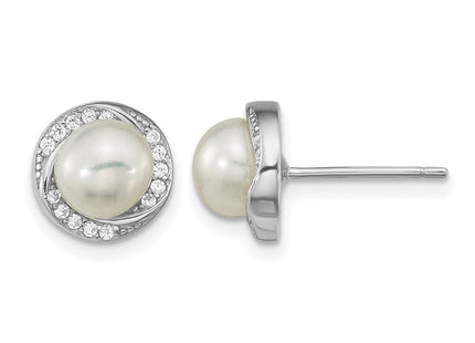 Sterling silver cubic zirconia earrings
