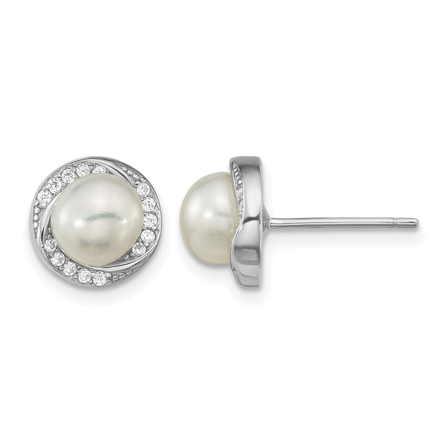 Sterling silver cubic zirconia earrings