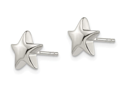 Sterling Silver Star Earrings (Style QE1636)