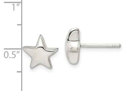 Sterling Silver Star Earrings (Style QE1636)