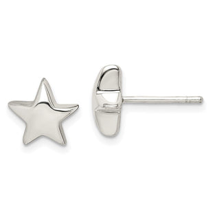 Sterling Silver Star Earrings (Style QE1636)
