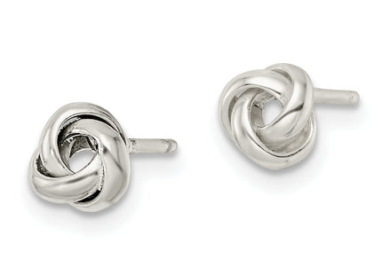 Sterling Silver Polished Love Knot Post Earrings