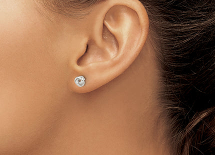 Sterling Silver Polished Love Knot Post Earrings