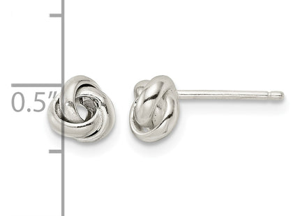 Sterling Silver Polished Love Knot Post Earrings