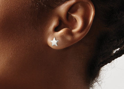 Sterling Silver Polished Star Post Earrings