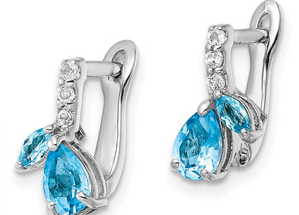 Sterling Silver Earrings Style QE16641BT - Classique Jewelry Inc.